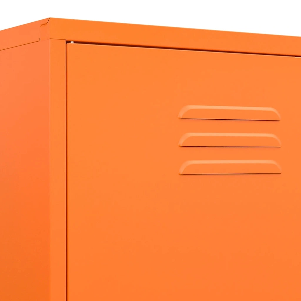 Armadio Arancione 90x50x180 cm in Acciaio cod mxl 67709