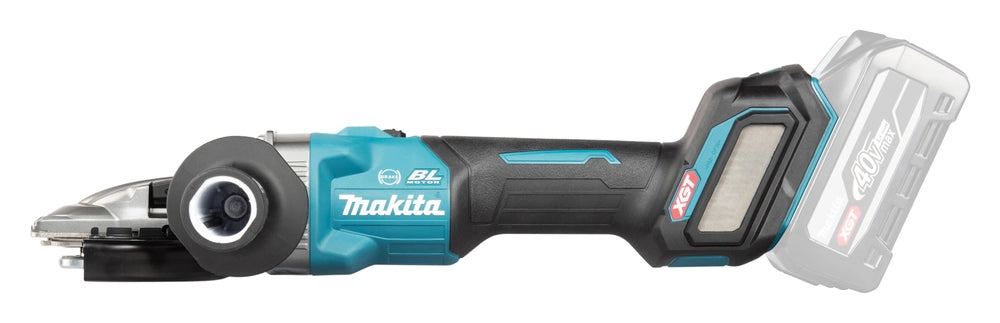 Makita GA055GZ01 40Vmax XGT Smerigliatrice Angolare Testa Piatta 125 mm, 39° Solo Corpo