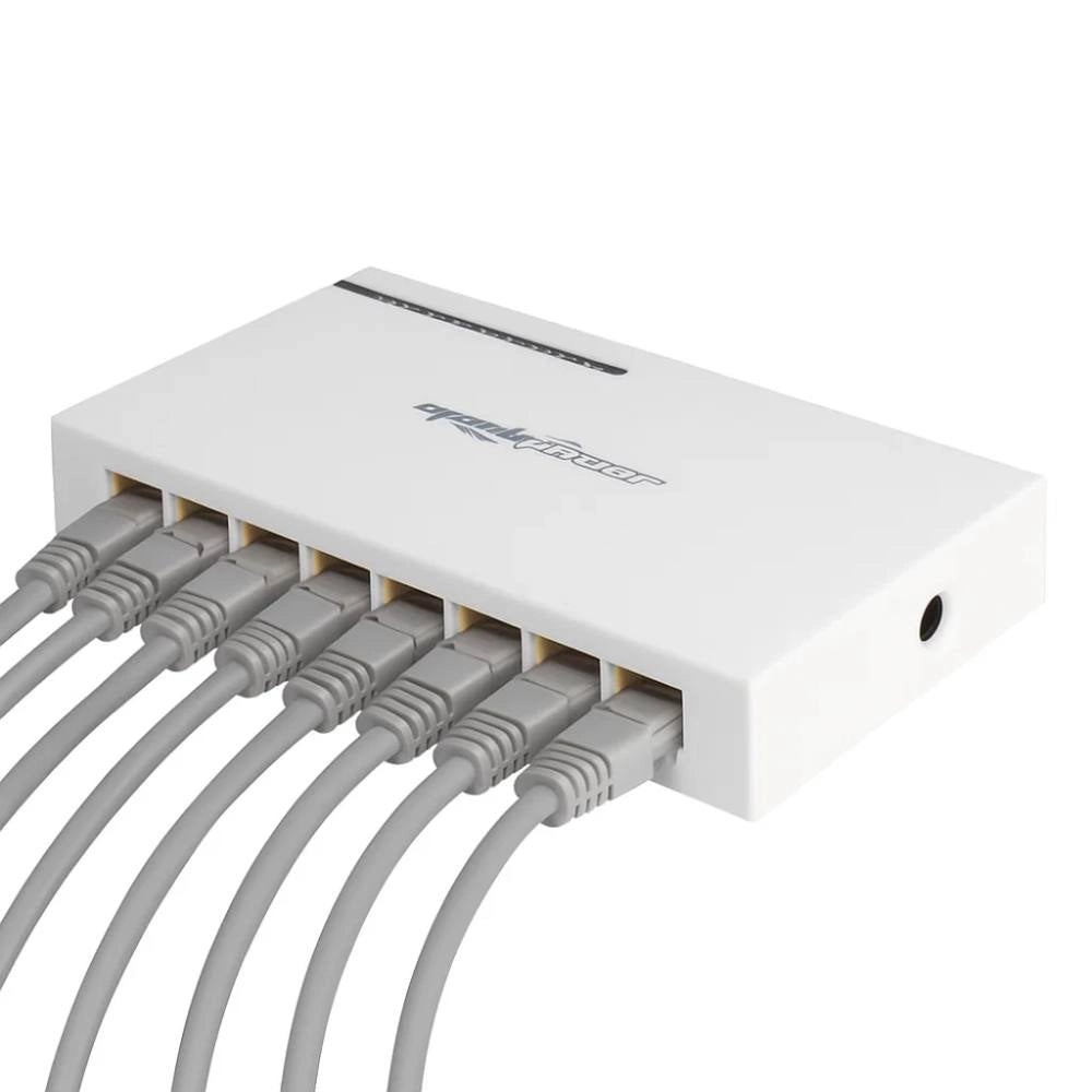 Mach power switch gigabit ethernet desktop non gestito per rete domestica e ufficio *** numero posti 8 porte, confezi...