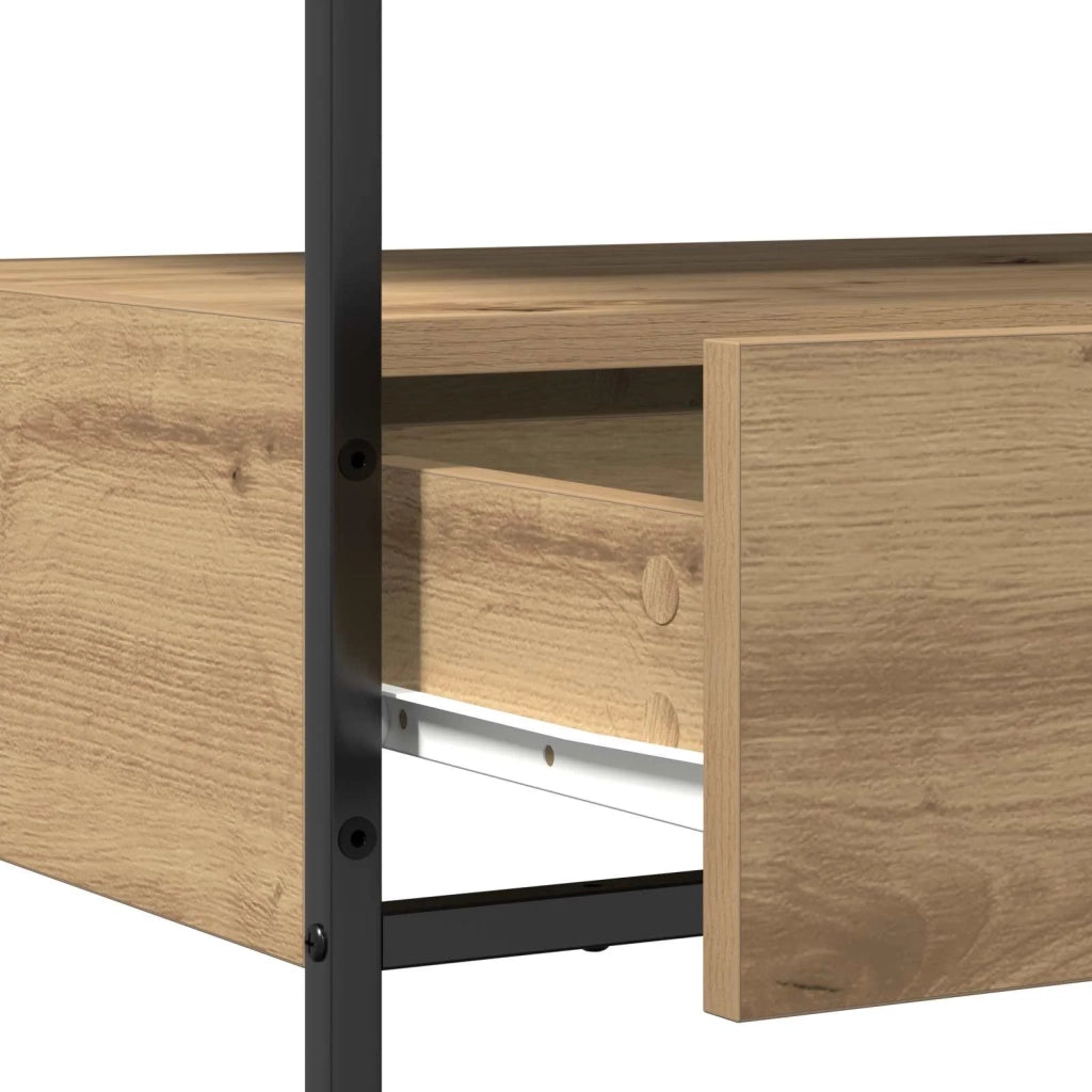 Tavolo Consolle | Tavolo d'Ingresso con cassetto Rovere artigianale 75 x 40 x 75 cm