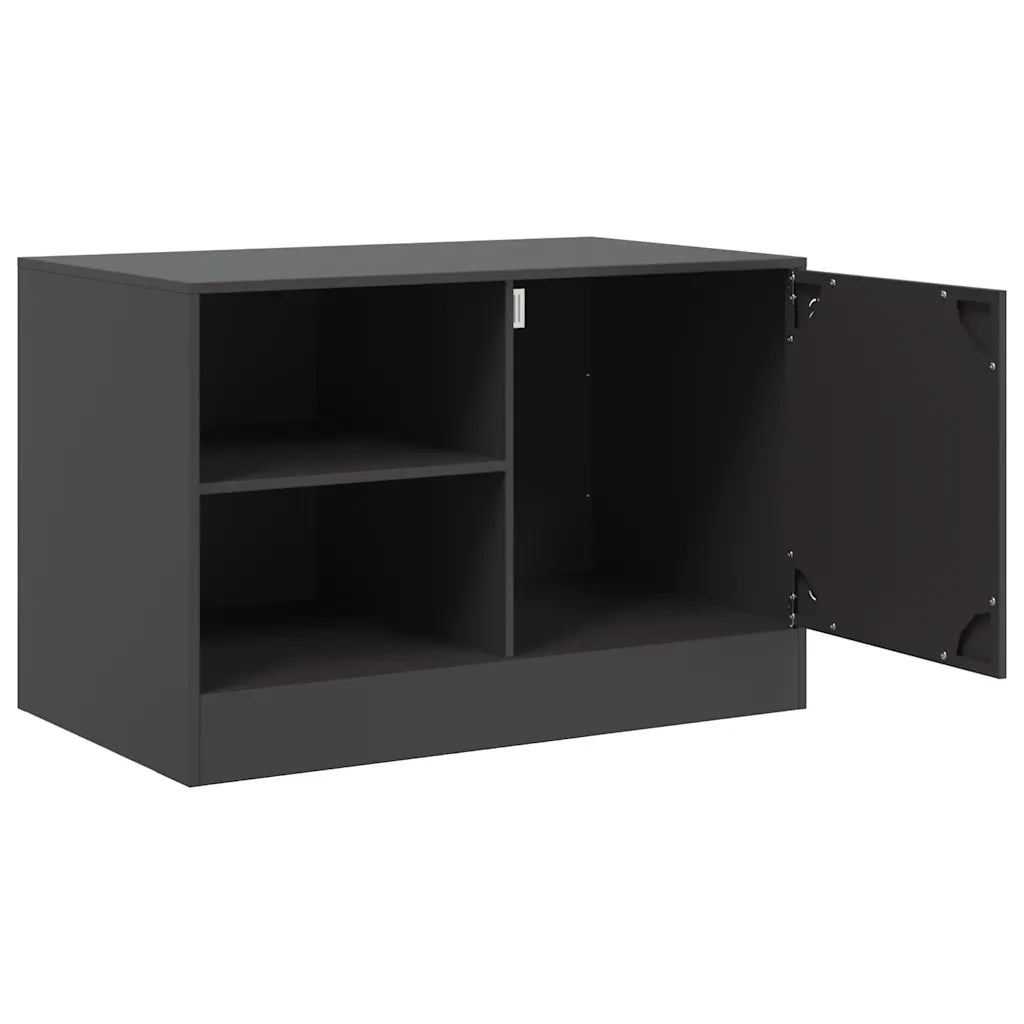 Mobile TV Nero 67x39x44 cm in Acciaio 841691