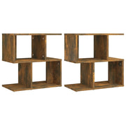 Set di 2 Comodini | Armadio da Notte | Mobiletto da notte Rovere Fumo 50x30x51,5 cm in Legno Multistrato