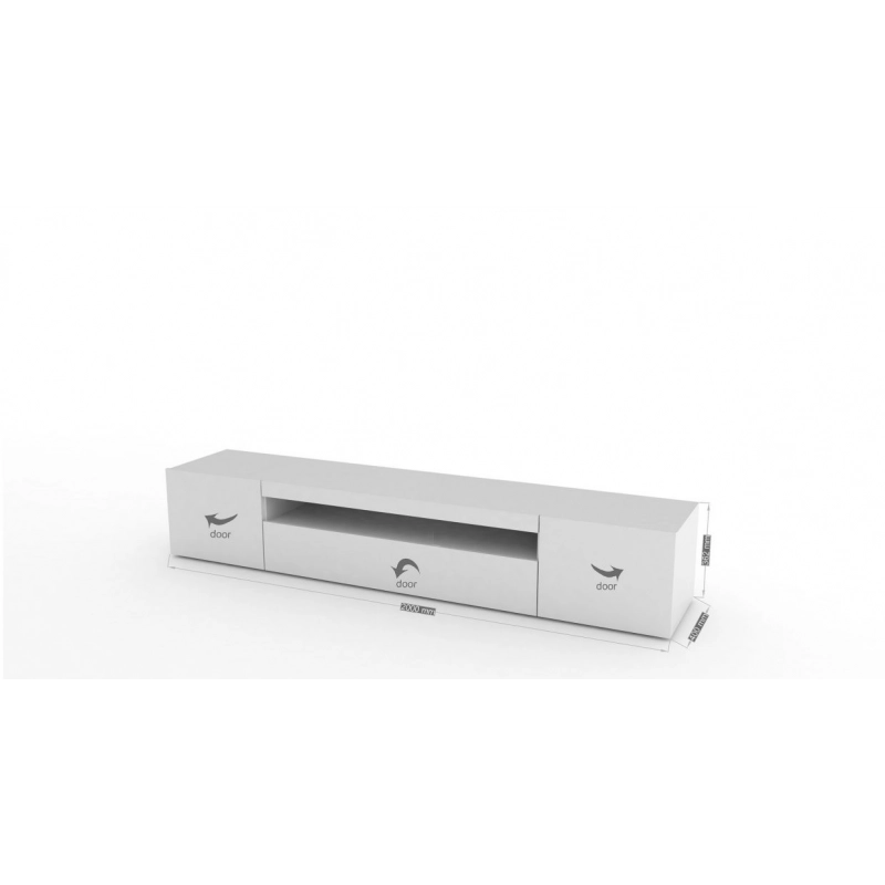 Mobile Porta TV Daiquiri – 200cm – Bianco Lucido