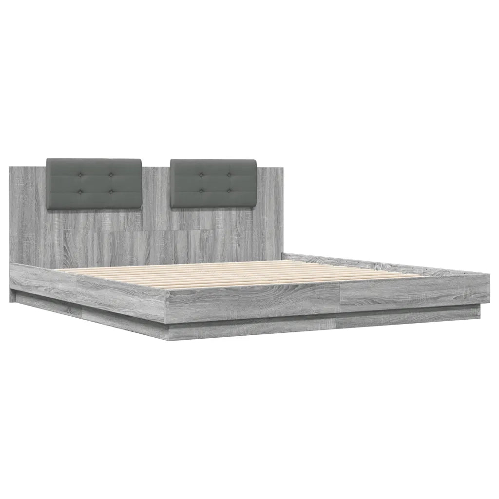 Giroletto Testiera Grigio Sonoma 200x200 cm Legno Multistrato 3209896