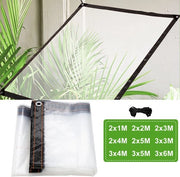 Pavimento trasparente impermeabile PE con occhielli, tenda protettiva UV-resistente per giardino e serra, 3 × 3 m