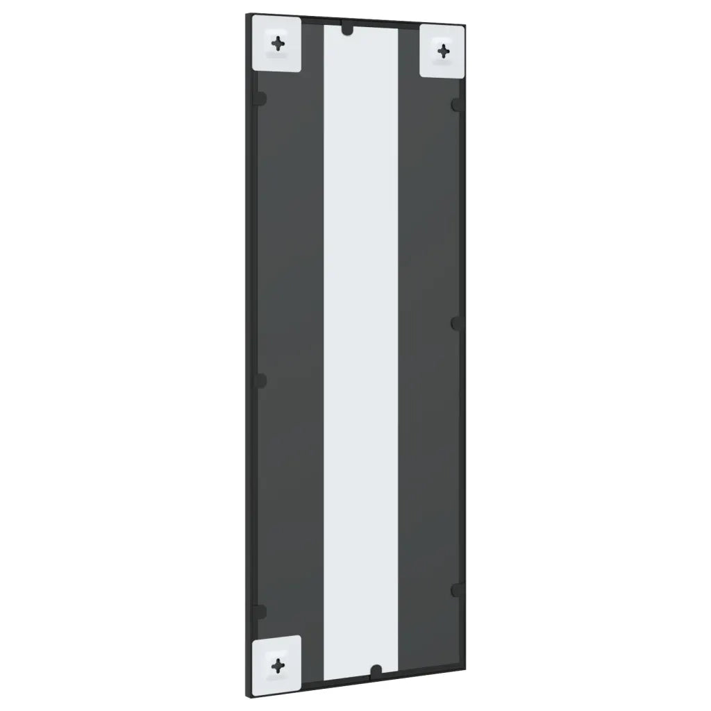 Specchio da Parete Nero 30x80 cm Rettangolare in Ferro 358642