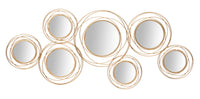 Pannello Specchio Oro Round 124,5x4x53,5 cm in Ferro Oro