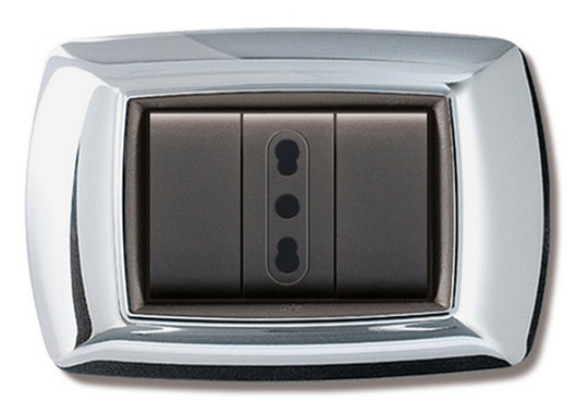 placca life mod. living plastica cromo 3posti cod:ferx.6436