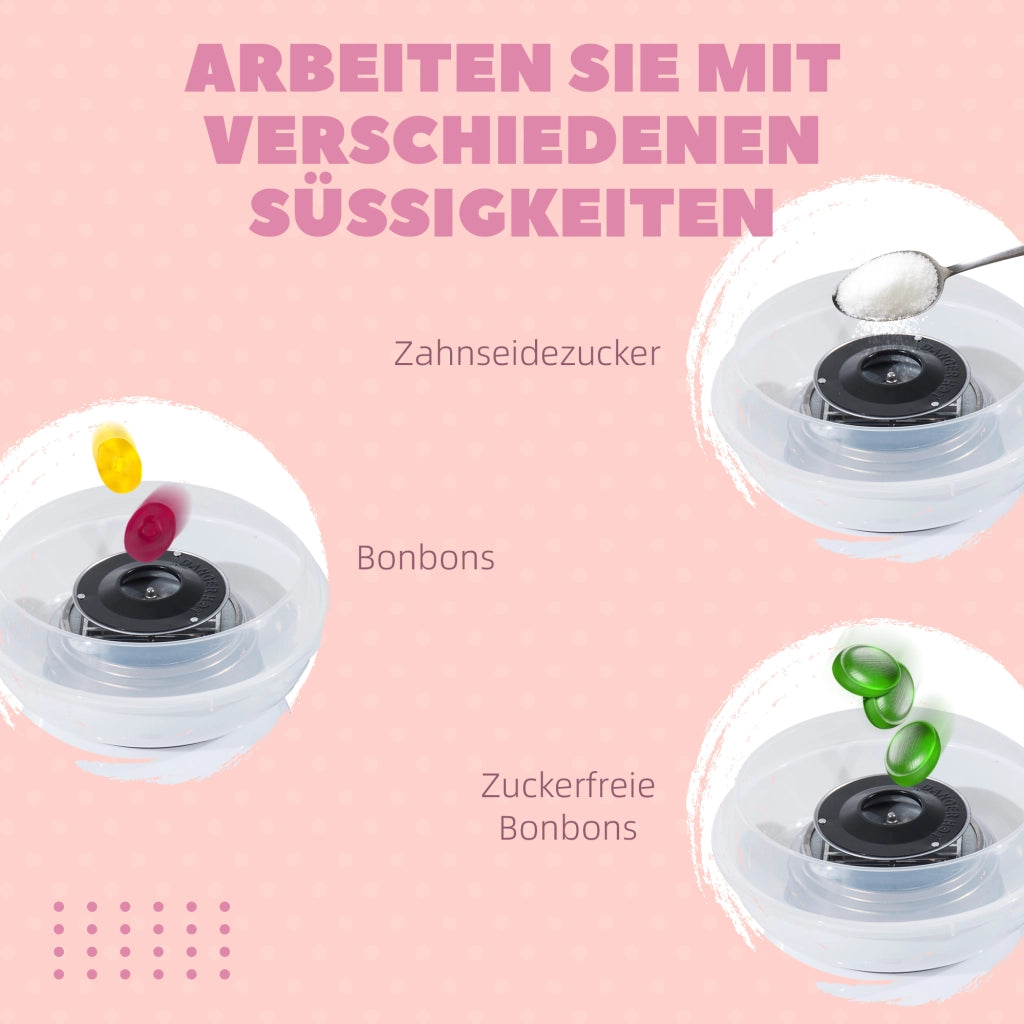 Macchina per zucchero filato modello 1, bianca, ideale per feste e celebrazioni, facile da usare, una delizia perfetta per i bambini.