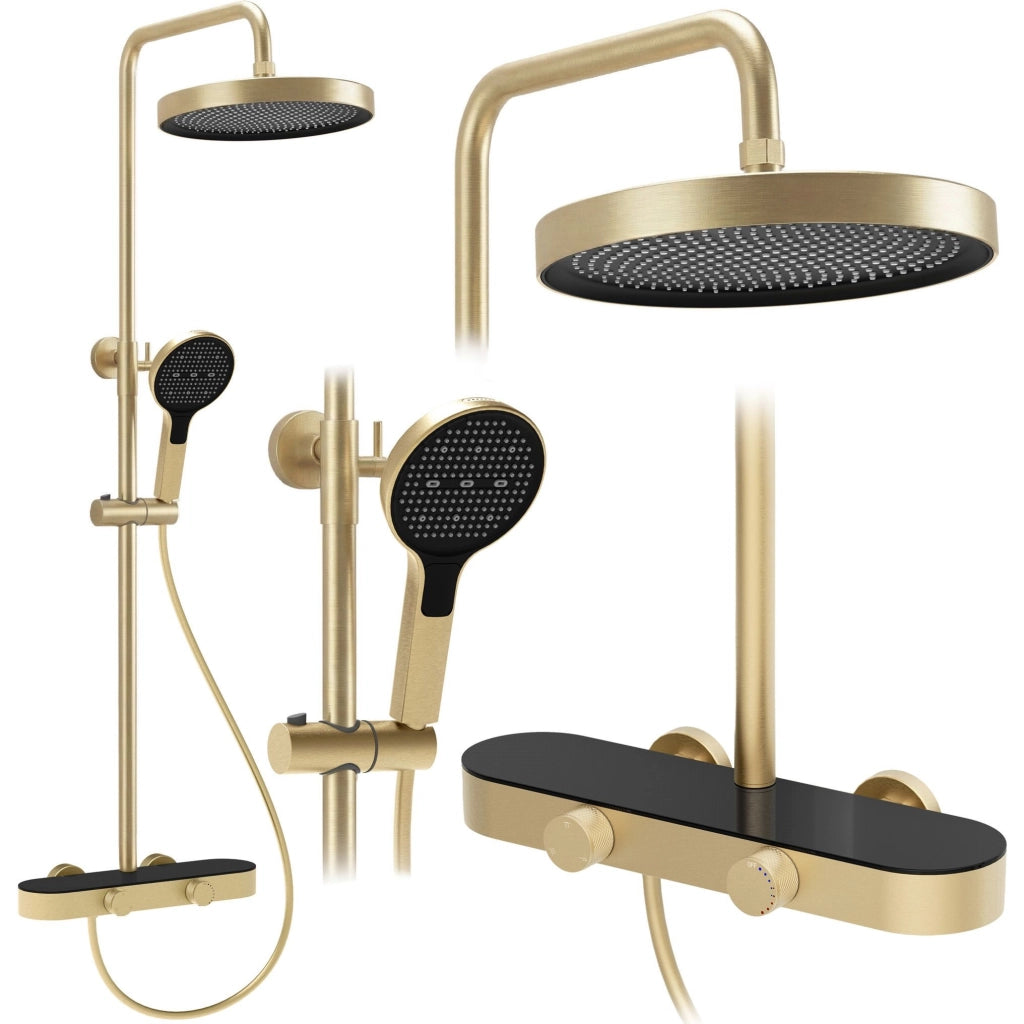 Set Doccia Rea Creo Brush Gold