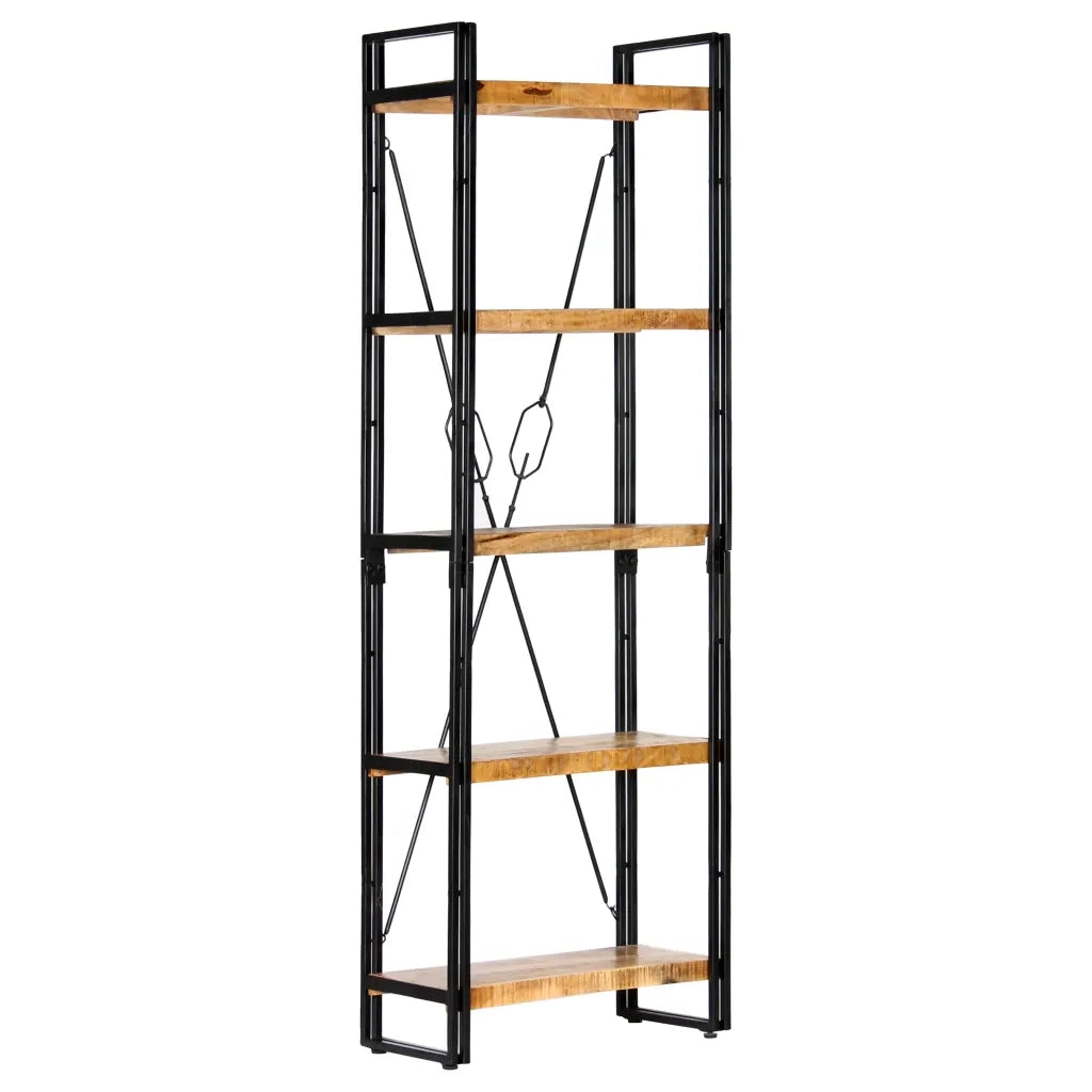 Libreria a 5 Ripiani 60x30x180 cm in Legno Massello di Mango   cod mxl 14420