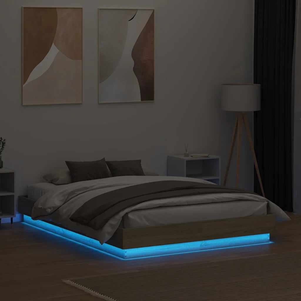 Giroletto con Luci LED Rovere Sonoma 120x190 cm 3209823