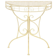 Tavolino Vintage in Metallo Semicircolare 72x36x74 cm Oro 245930