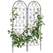 Griglia per piante rampicanti in metallo ¨C zephmum ¨C 50x150 cm nero