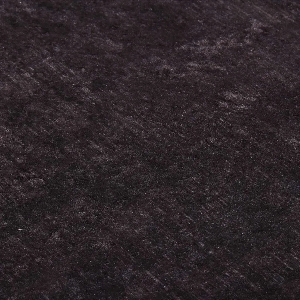 Tappeto Lavabile 160x230 cm Nero e Oro Antiscivolo