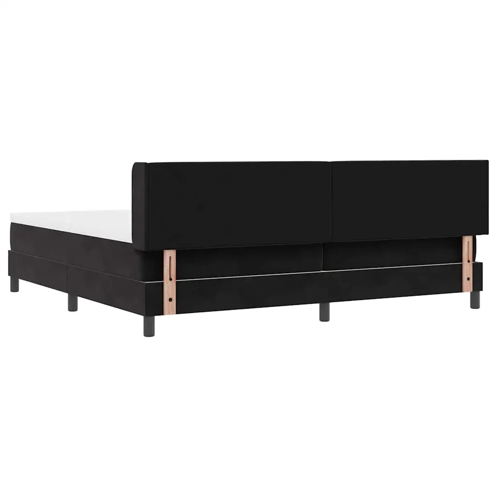 Letto a molle con testiera Nero 200 x 200 cm Velluto 3341434