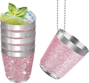 Decorazioni metalliche da appendere - 6 pezzi - 30 ml - Borsette rosse con catena - Feste di San Valentino - Carnevale
