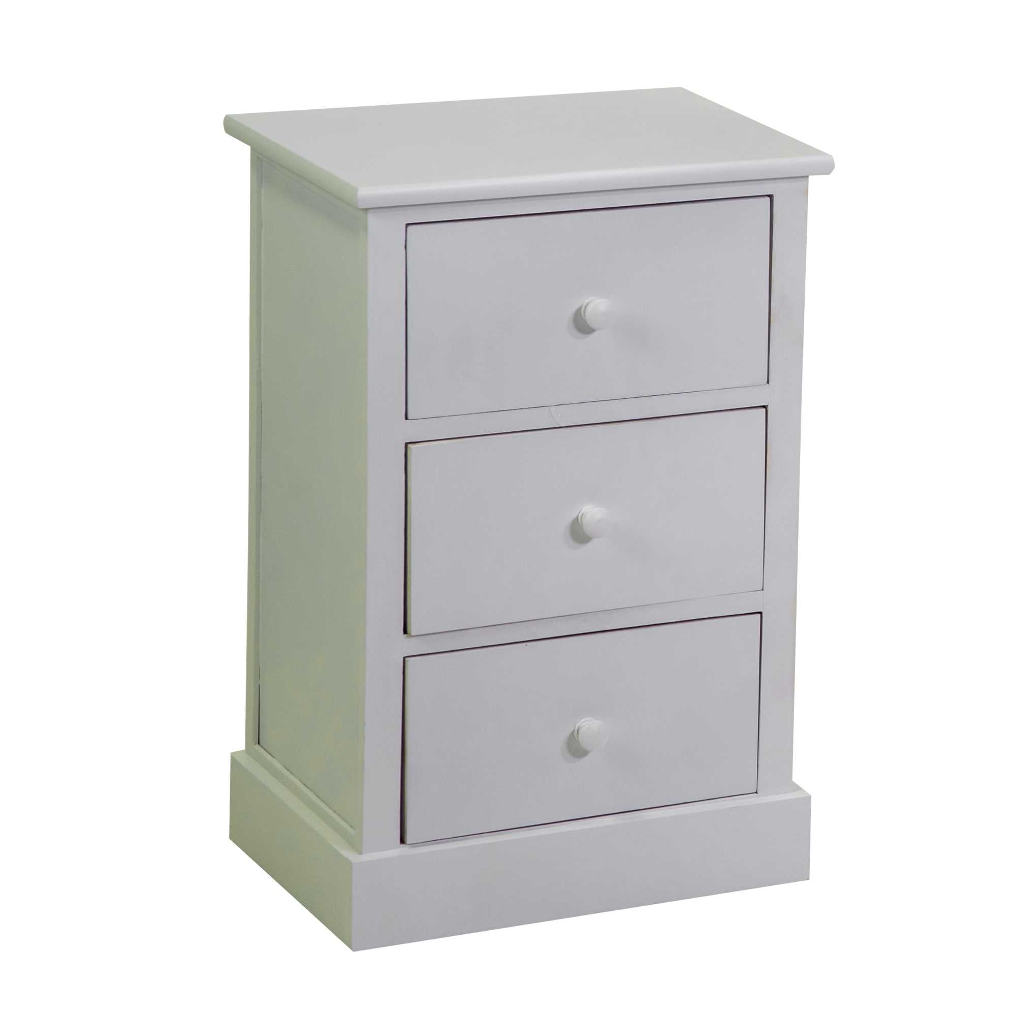 Mobiletto Eleonora cassettiera bianco 3cassetti cm38x28h58