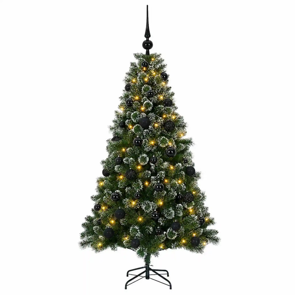 Albero di Natale artificiale con palline 150 cm 150 LED 3461251