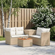Set di divani 6 pz Beige e Bianco Crema 3447364