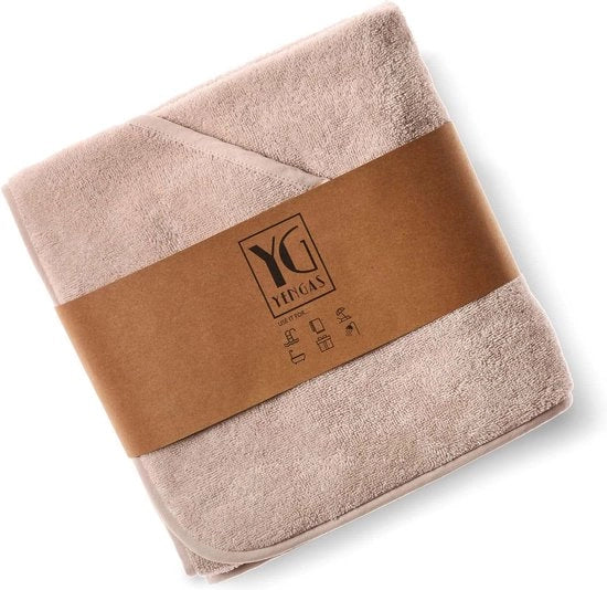 Asciugamano con cappuccio, 100% cotone, certificato Oeko Tex, asciugamano per bambino, morbido asciugamano per bambino con cappuccio, asciugamano per bambino, asciugamano per bambino con cappuccio caldo, asciugamano per bambino unisex, beige, 75 x 75 cm
