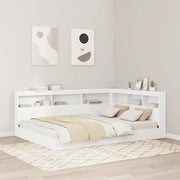 Letto Libreria Bianco 135 x 190 cm Legno multistrato