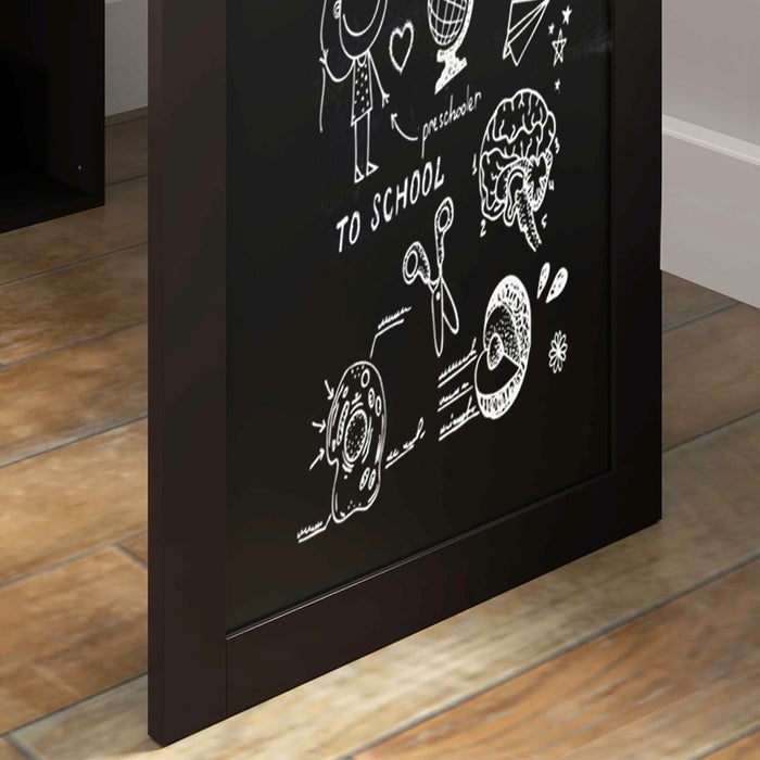 Mobile Libreria con Scrivania Salvaspazio Pieghevole 98x51x153 cm in Legno e MDF Marrone