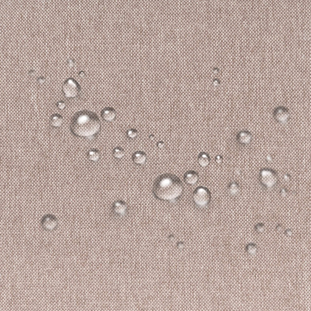 Divano angolare destro da esterno beige Poliestere Rivestito 3 Posti Divano da giardino Resistente all'acqua UV Design Moderno