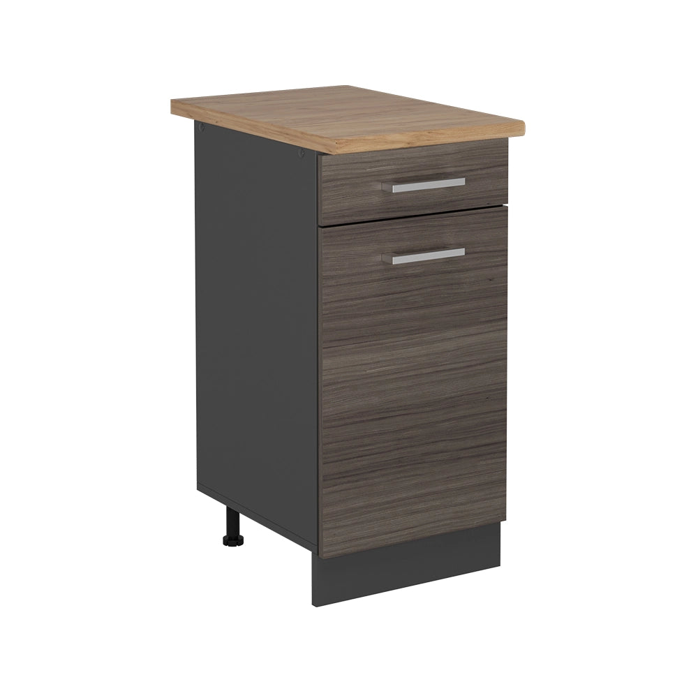 Vicco Mobiletto base per cucina Grigio nobile 40 cm , PL Rovere