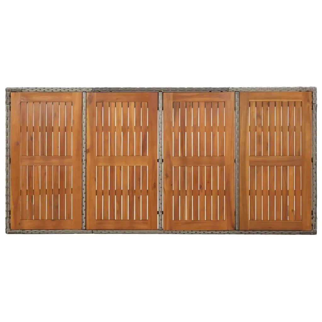 Set da Pranzo da Giardino 7 pz con Cuscini in Polyrattan Grigio 3185042