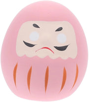 Decorazione per ufficio in ceramica - Figura di Daruma rossa - Gatto felice - Miniaturo di Daruma - Ideale per casa e ufficio