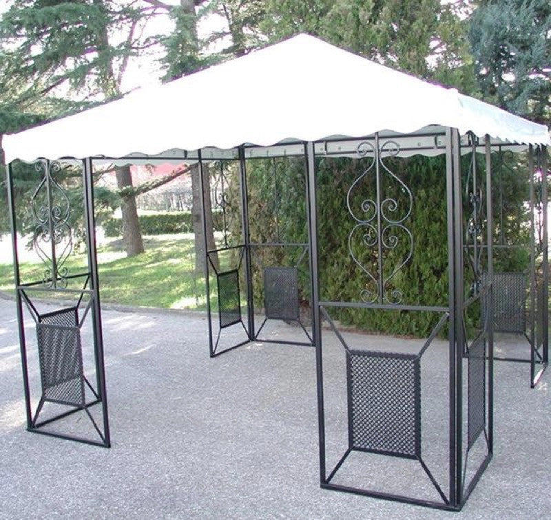 GAZEBO IN FERRO BATTUTO FRIENDLY MT.4X4 ARREDO GIARDINO ARREDAMENTO ESTERNO
