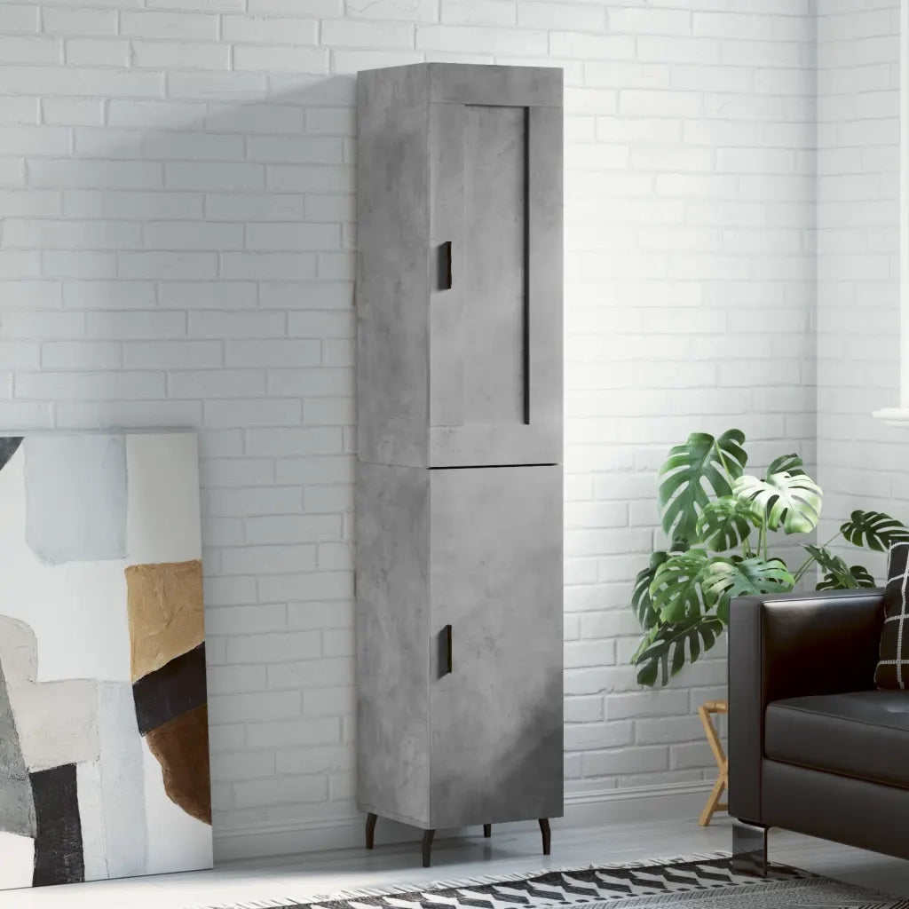 Credenza Grigio Cemento 34,5x34x180 cm in Legno Multistrato 3200149