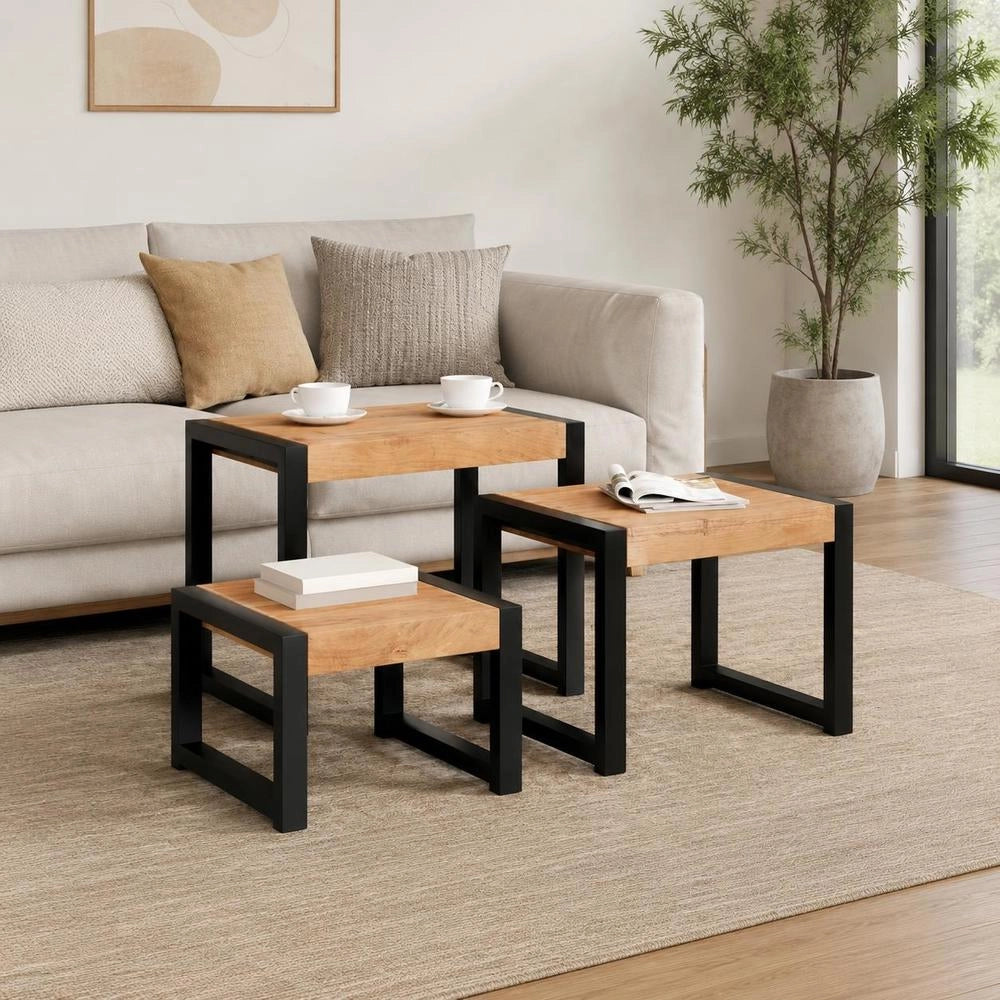 Nesting Tables, 3 Pieces, Solid Wood