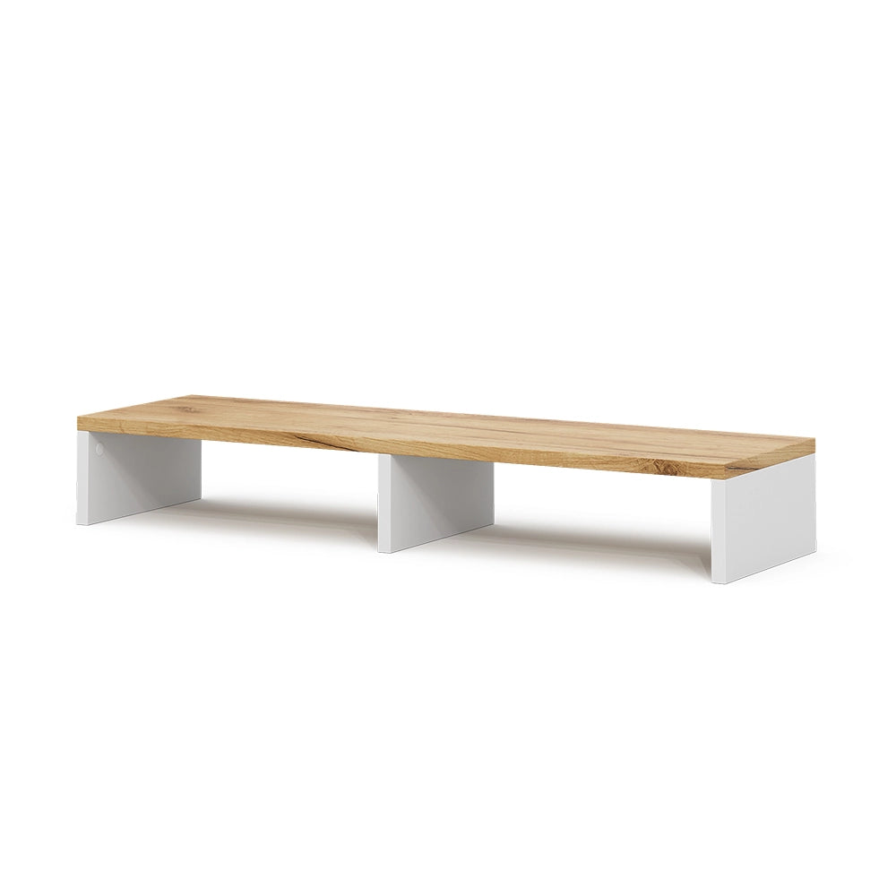 Vicco Supporto per monitor Rovere bianco/dorato 80 x 12 cm