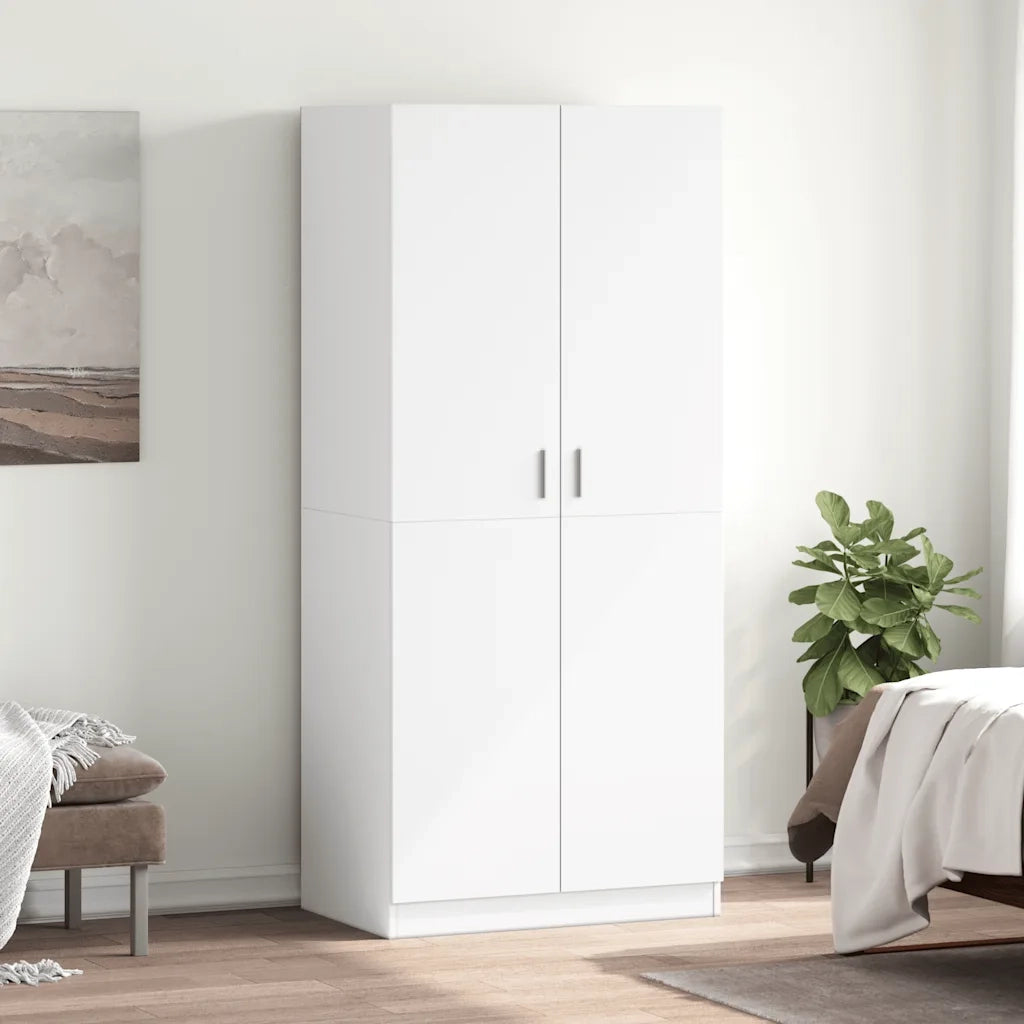 Armadio Bianco 80x52x180 cm in Legno Multistrato CFW9520965