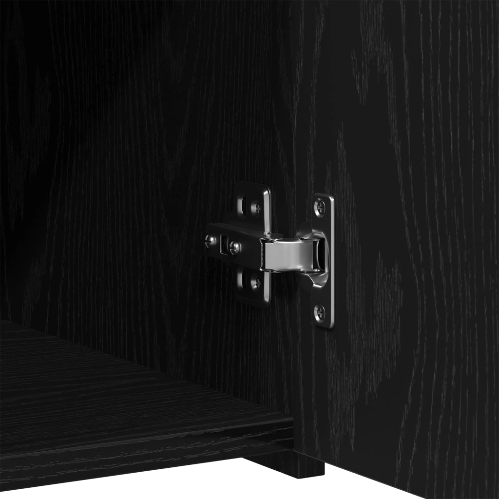Sideboard  Nero Rovere 30x42,5x93 cm Legno Ingenerizzato