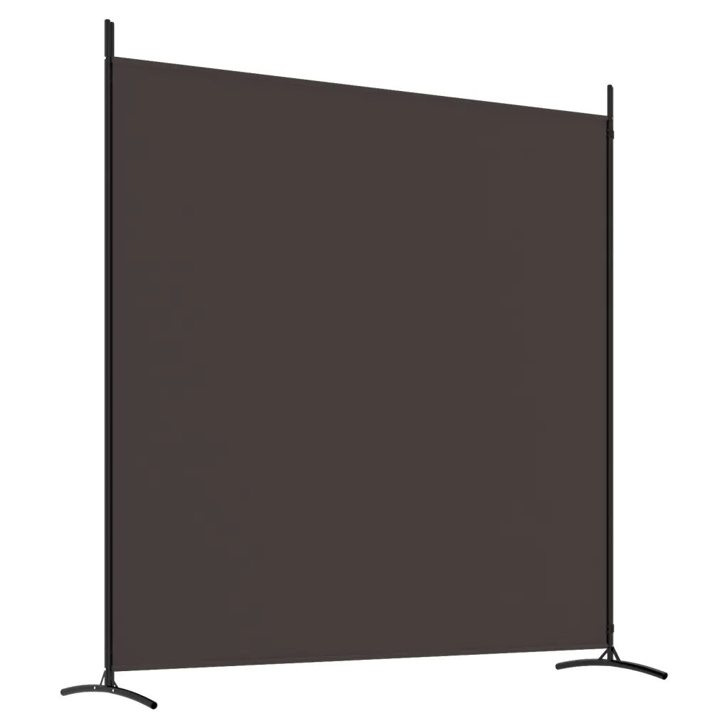 Divisorio a 2 Pannelli Marrone 348x180 cm in Tessuto 350275