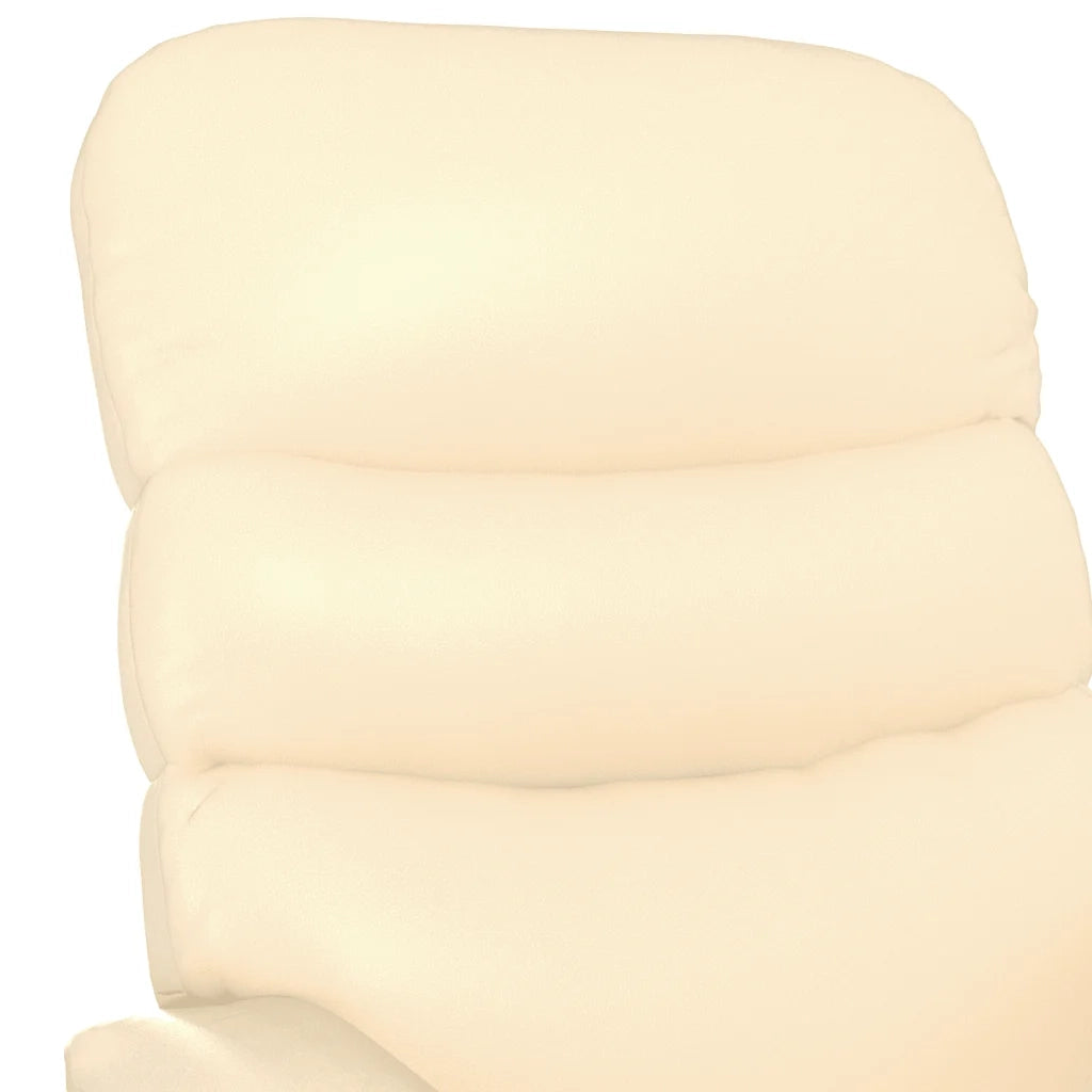 Poltrona | Sedia Relax Reclinabile Crema in Similpelle