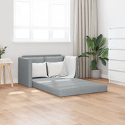 Divano Letto da Terra 2 in 1 Grigio Chiaro 112x174x55cm Tessuto 353964