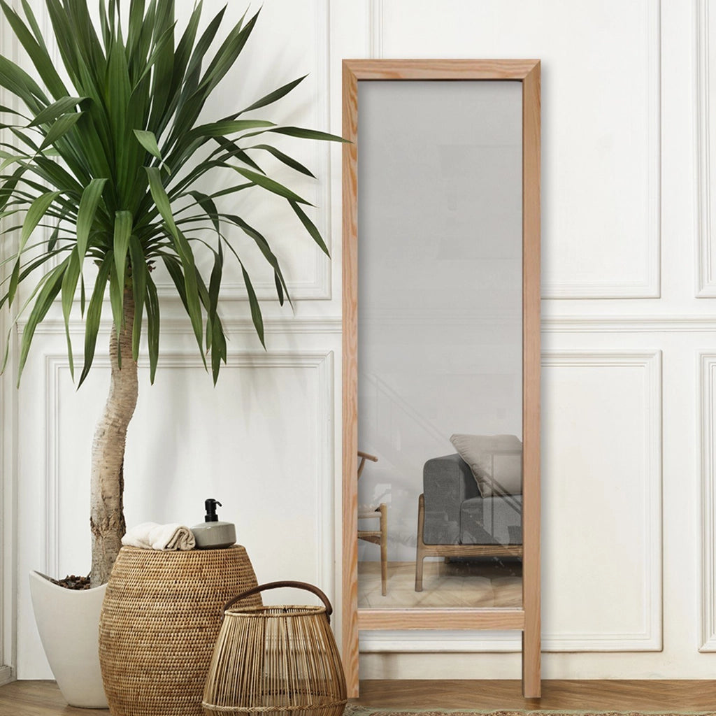 Crea, Specchio Forma Rettangolare, 45x145h cm Marrone Rovere