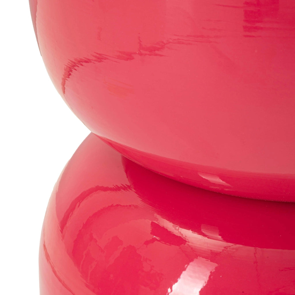 Bandip, Tavolino da Salotto Forma Rotondo, 33x51x33h cm Rosa