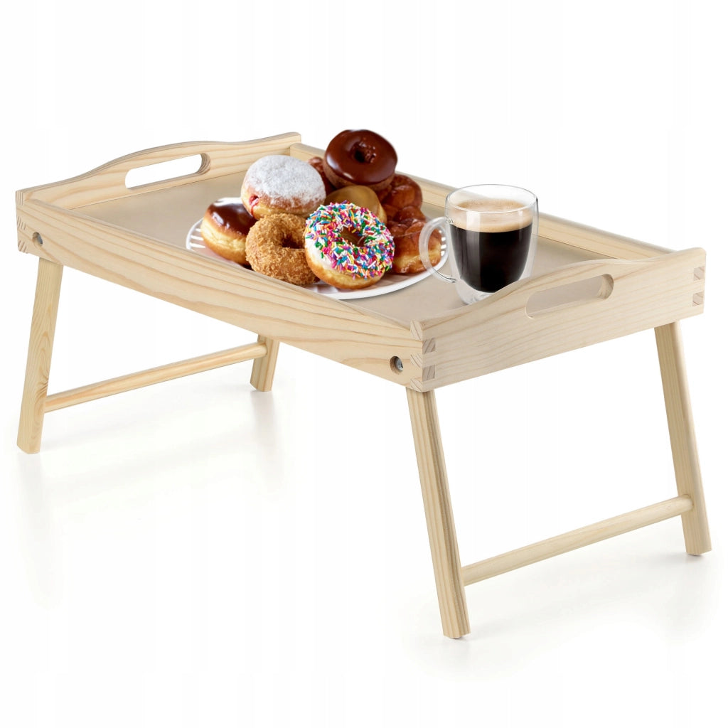 Tavolino da colazione pieghevole in legno KADAX per laptop da letto, vassoio regalo