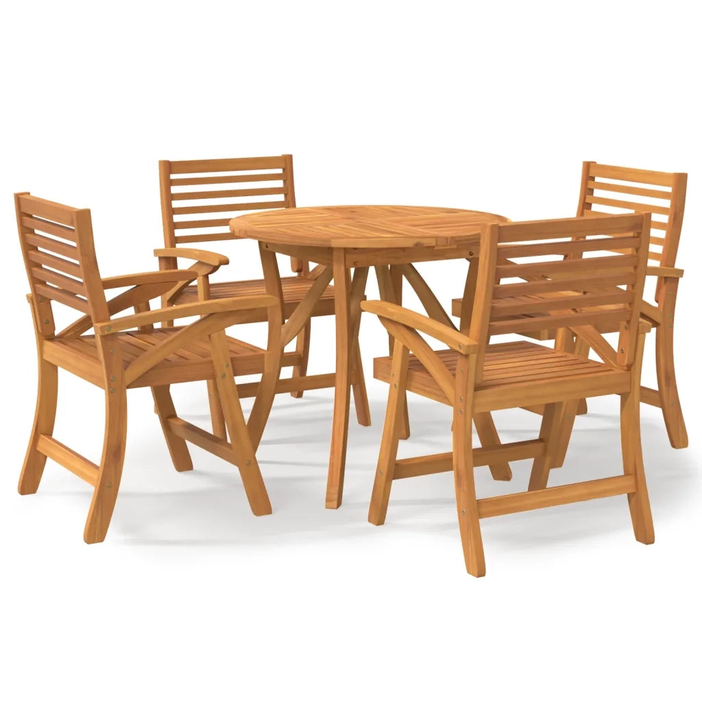 Set da Pranzo per Giardino 5 pz in Legno Massello di Acacia 3156855