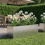 Vaso da giardino Argento 100 x 30 x 30 cm Acciaio zincato 8005228