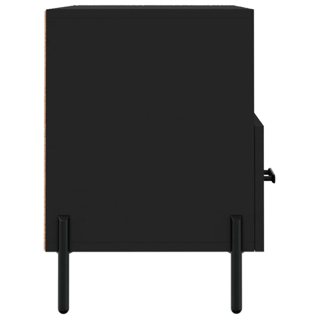 Mobile Porta TV-Mobile per TV-Credenza TV Nero 80x36x50 cm in Legno Multistrato 122618
