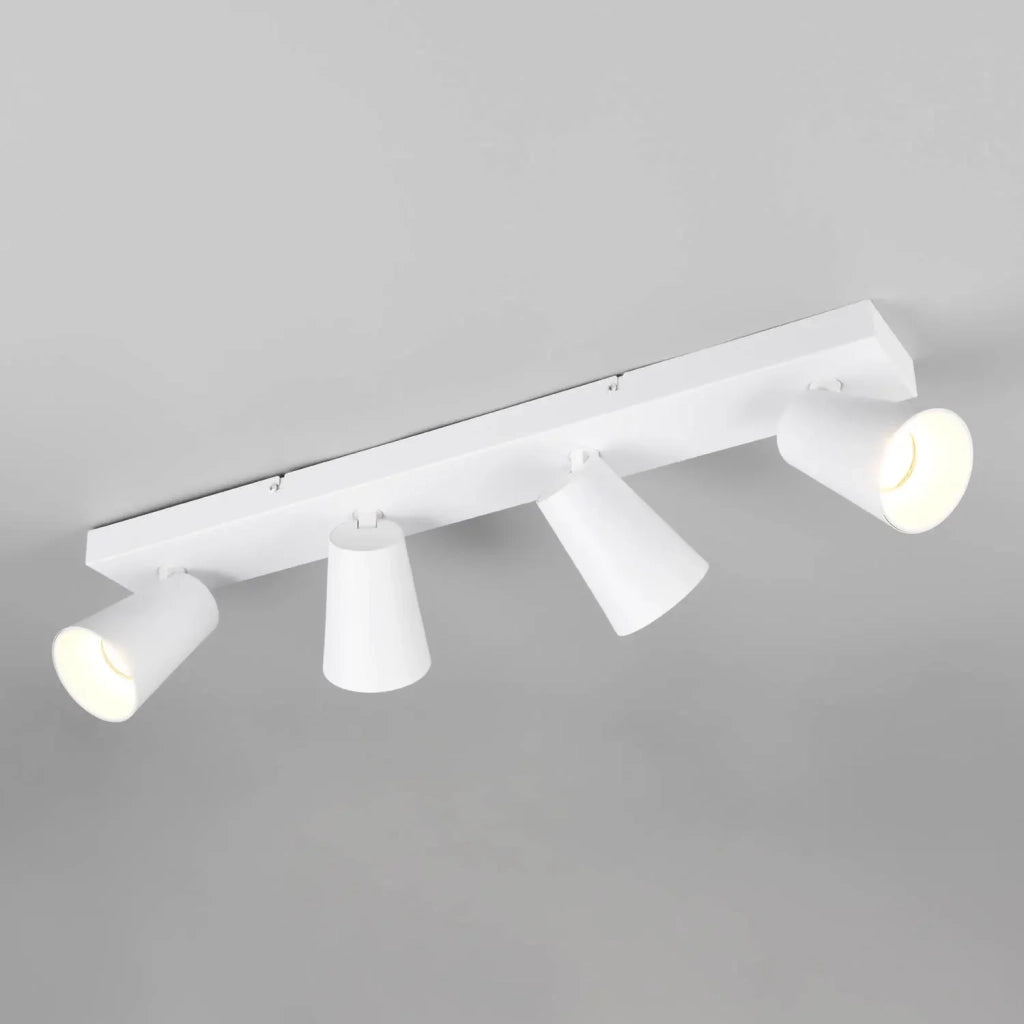 LÚZETE - SPOT DA SOFFITTO/PARETE 4 LUCI METALLO BIANCO GU10 SILVANO