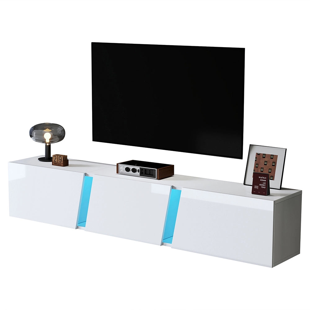 Mobile TV a murale - Xylo - 180x35x30cm LED 3 porte per 75"