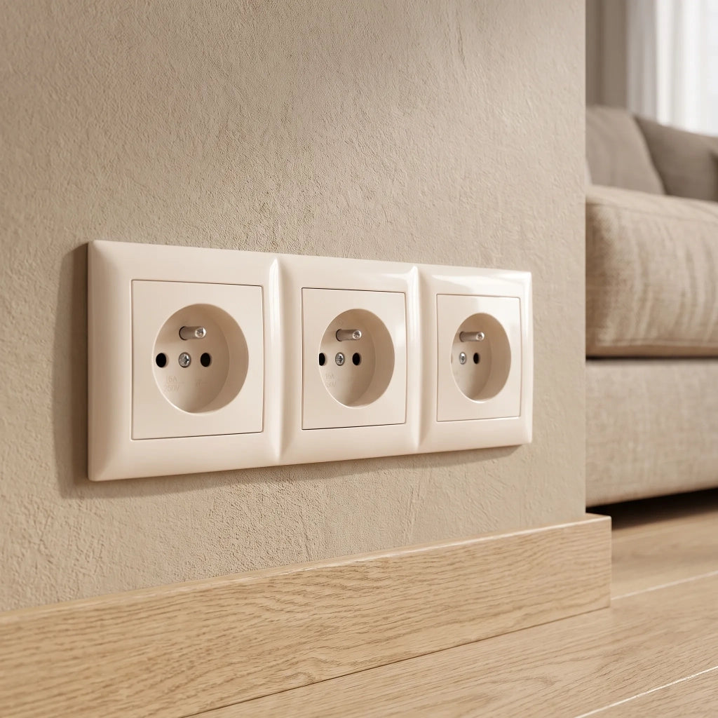 Placca Tripla Per Prese Oste Jnh015-3f Beige