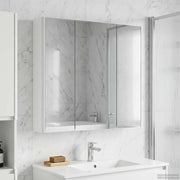Mobiletto per specchio da bagno Bianco 73.5 x 15.5 x 70 cm